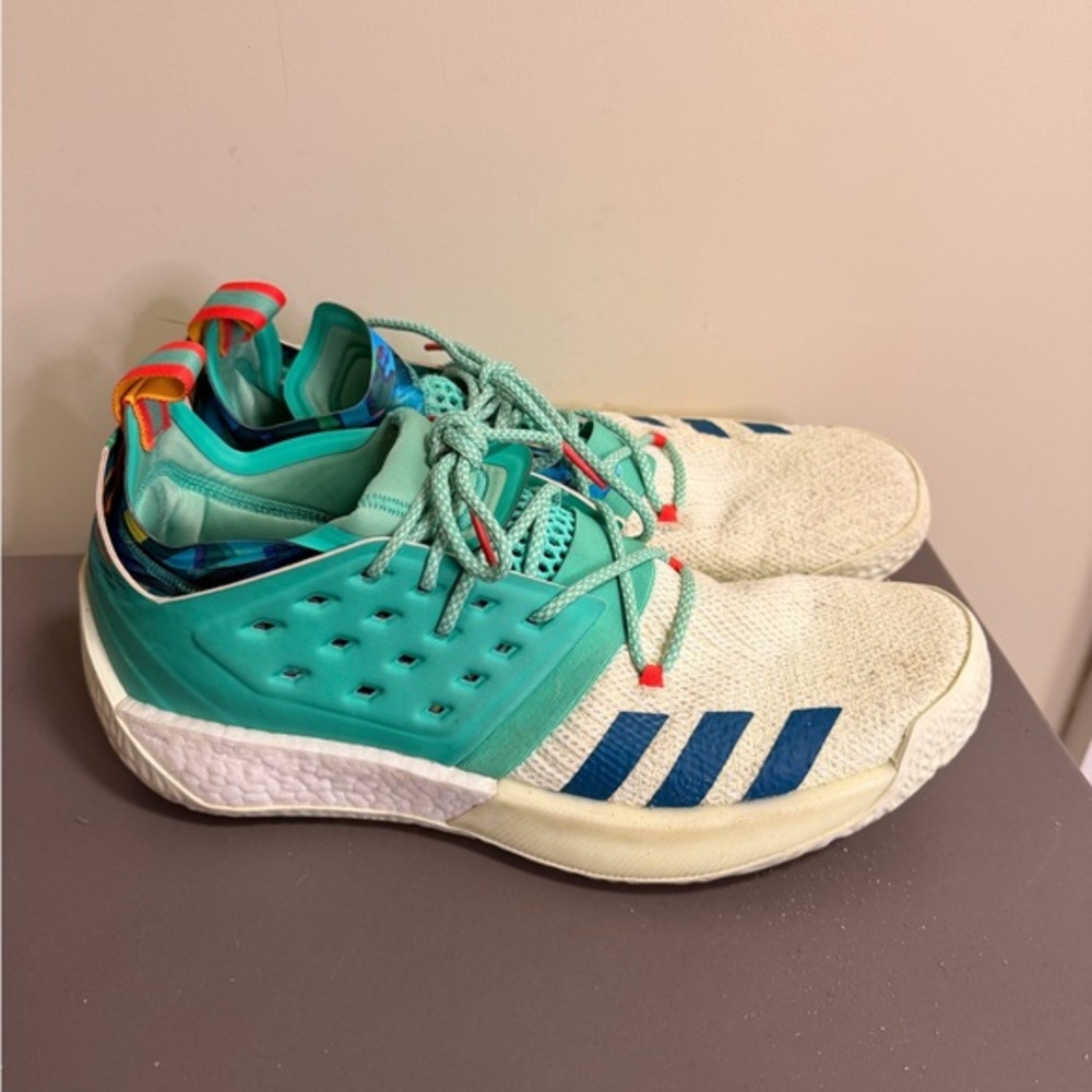 Mens Adidas James Harden Vol 2 NBA All Star Pack Teal Vision Sneakers Shoes
